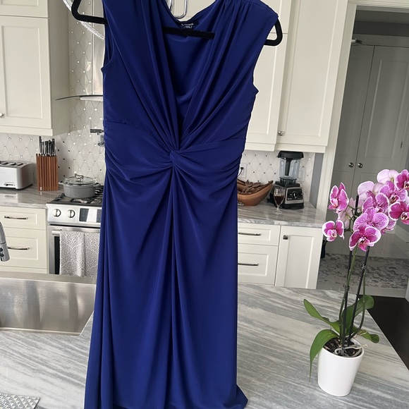 Royal Navy blue chaps size medium not red twisted drapey dress flowing and easy - Picture 17 of 17